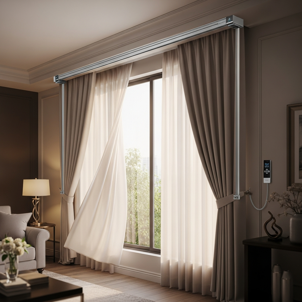 Motorized Curtain Tracks India | Smart Homes